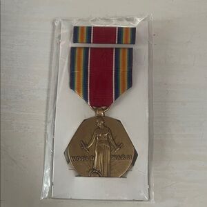 World War II Commemorative Medal with Ribbon